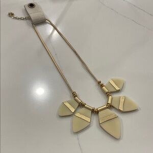 Elegant Gold and Cream Anthropology Necklace